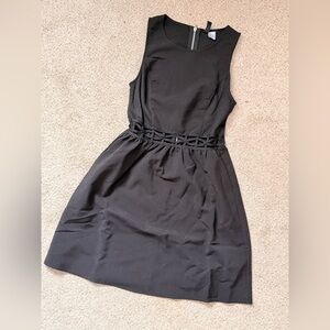 H&M Black Mini Dress with Cutout size 4